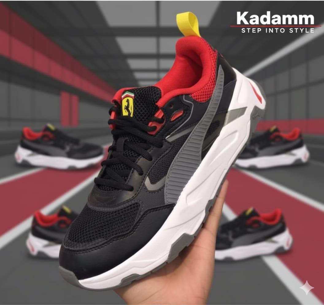 Red and Black Funky Sneakers for Men