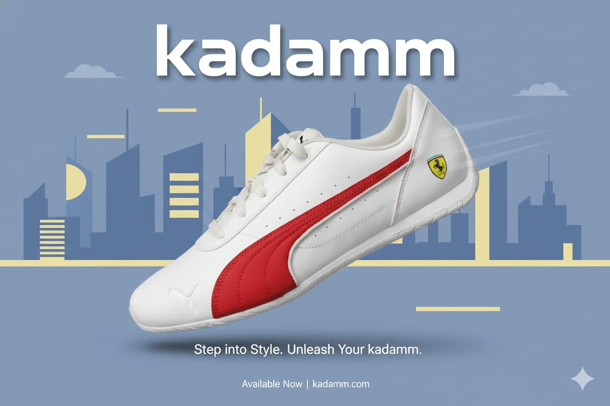 Red and White Sneakers for Men