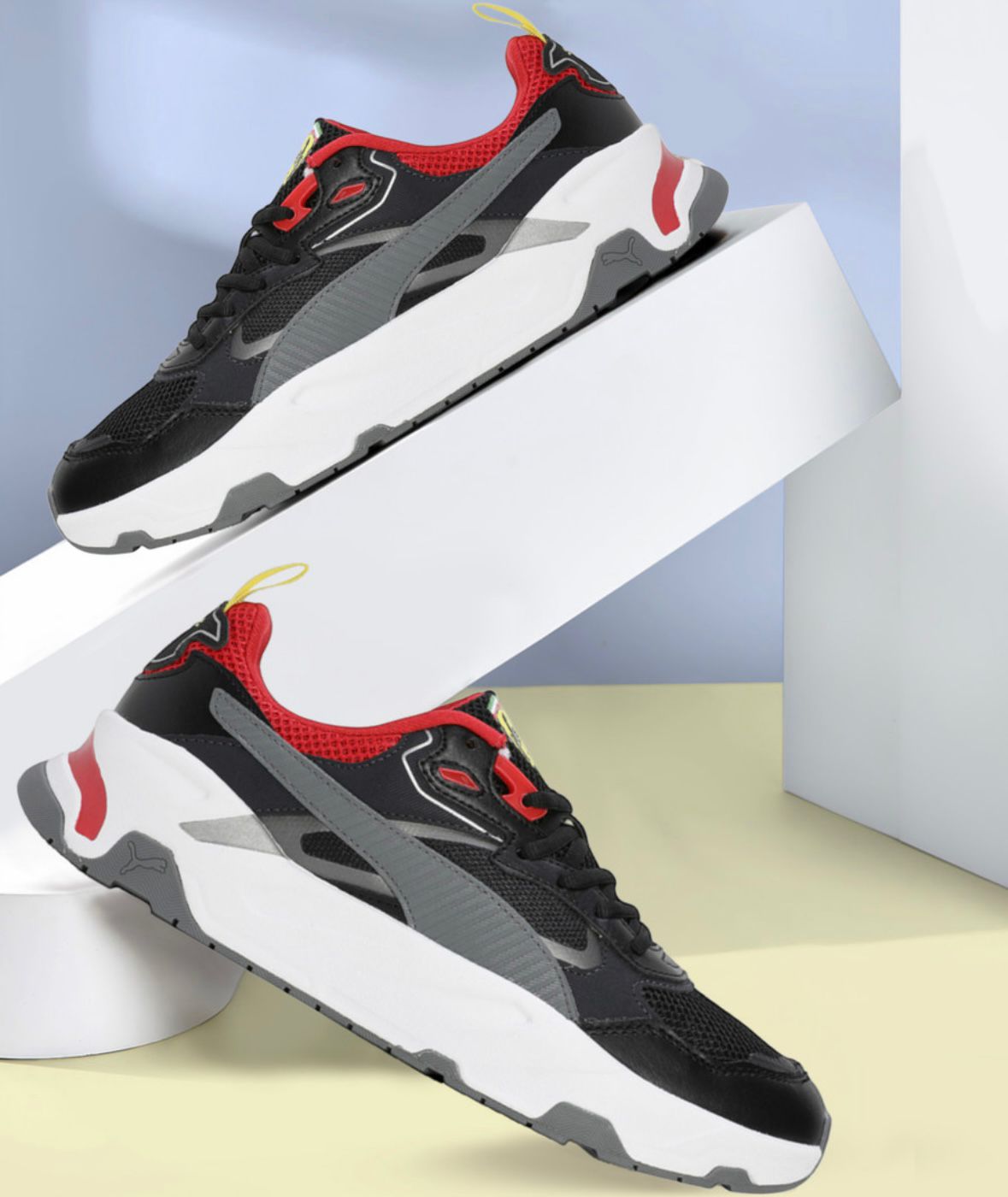 Red and Black Funky Sneakers for Men